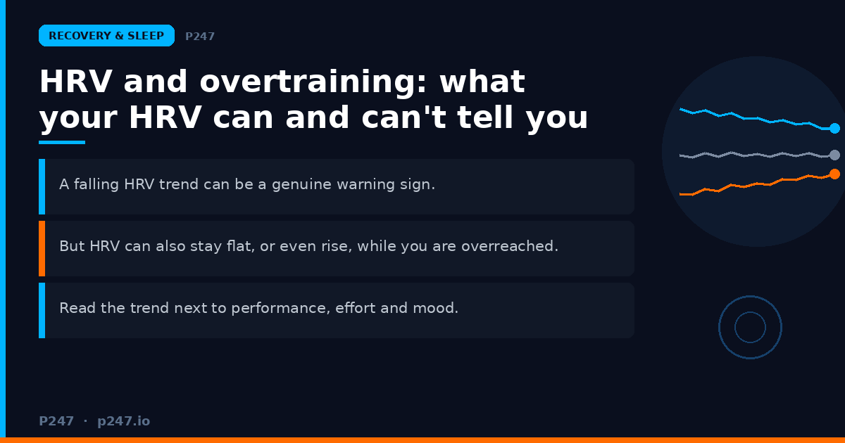 HRV and overtraining: HRV can fall, stay flat or rise during overreaching, so read the trend alongside performance, effort and mood